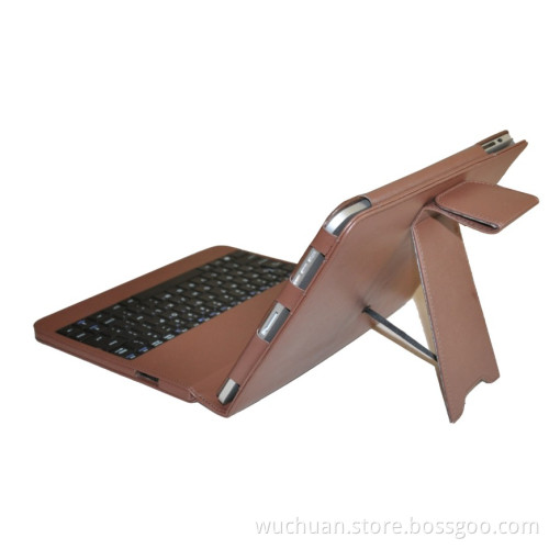 Portable size iPad holder stand with bluetooth keyboard